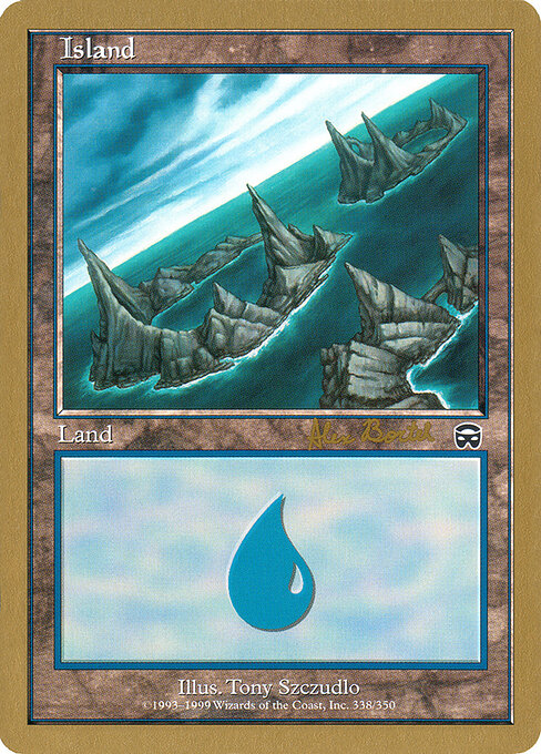 Island — World Championship Decks 2001 #ab338a, art by Tony Szczudlo