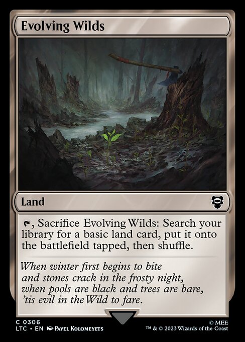 Evolving Wilds — Tales of Middle-earth Commander #306, art by Pavel Kolomeyets