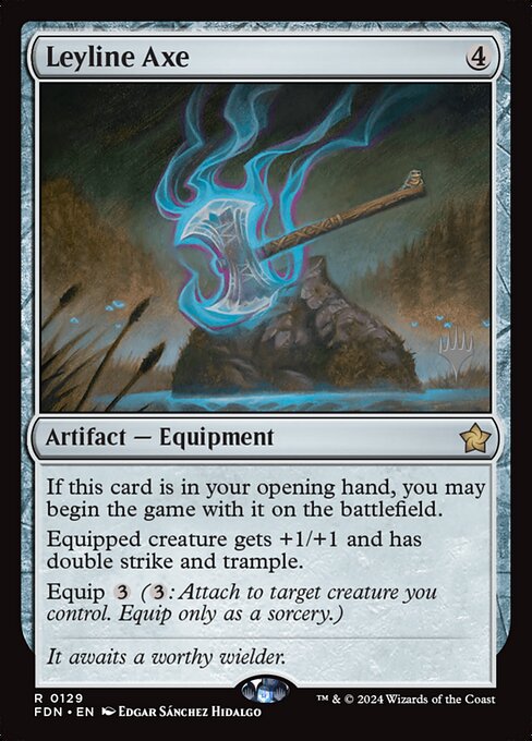 Leyline Axe — Foundations Promos #129p, art by Edgar Sánchez Hidalgo