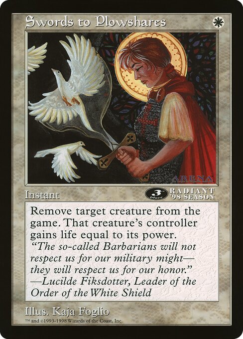 Swords to Plowshares — Oversized League Prizes #44, art by Kaja Foglio