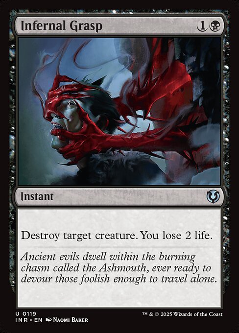 Infernal Grasp — Innistrad Remastered #119, art by Naomi Baker