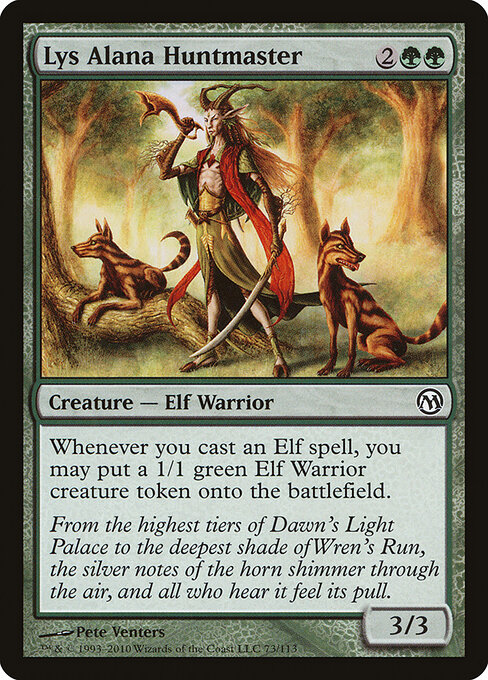 Lys Alana Huntmaster — Duels of the Planeswalkers #73, art by Pete Venters