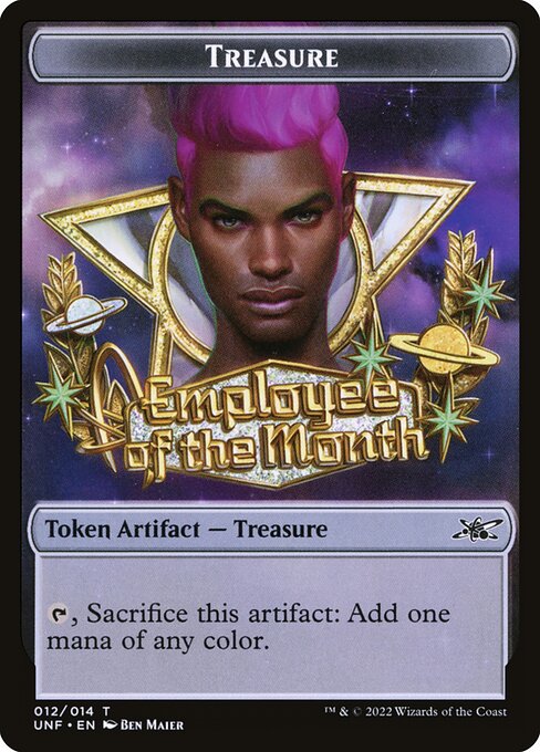 Treasure — Unfinity Tokens #12, art by Ben Maier
