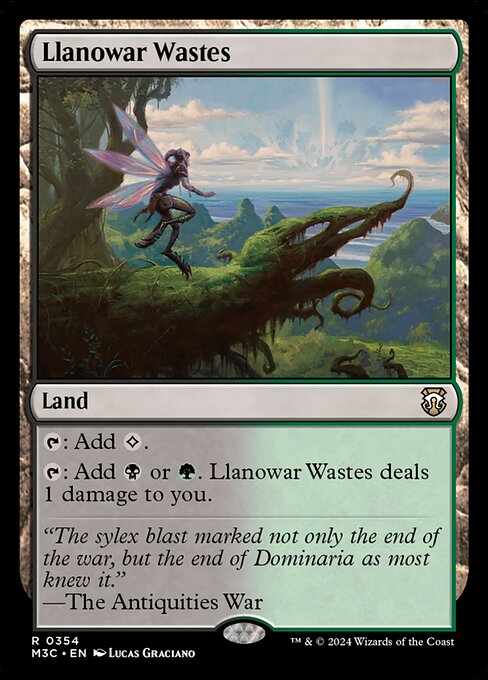 Llanowar Wastes — Modern Horizons 3 Commander #354, art by Lucas Graciano