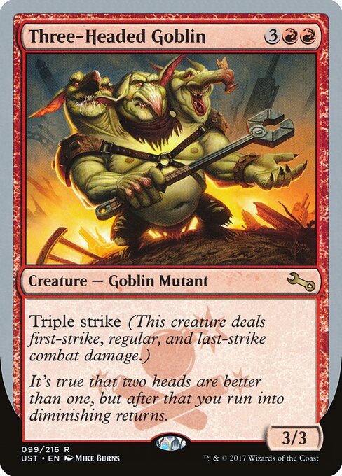 Three-Headed Goblin — Unstable #99, art by Mike Burns
