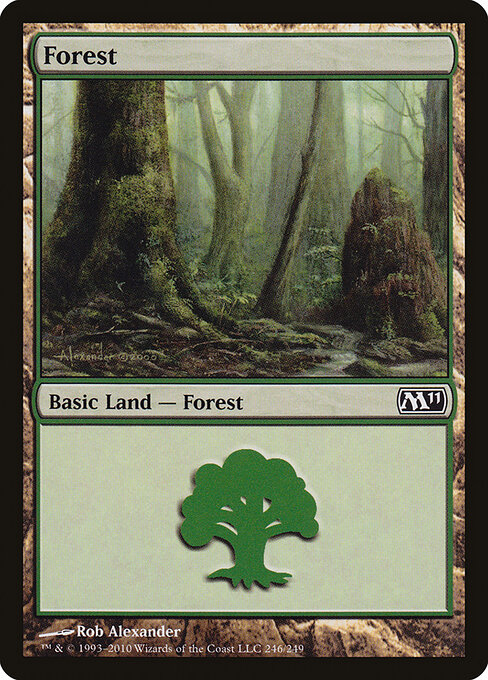 Forest — Magic 2011 #246, art by Rob Alexander
