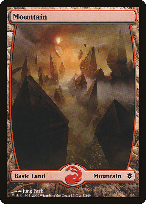 Mountain — Zendikar #243, art by Jung Park