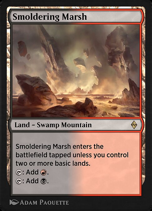Smoldering Marsh — Explorer Anthology 3 #22, art by Adam Paquette