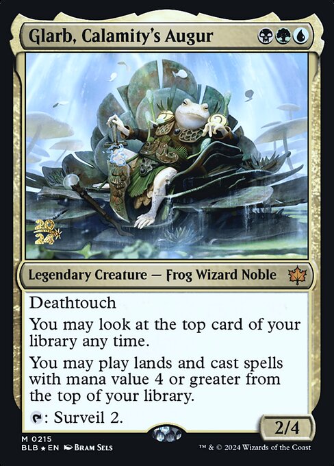 Glarb, Calamity's Augur — Bloomburrow Promos #215s, art by Bram Sels