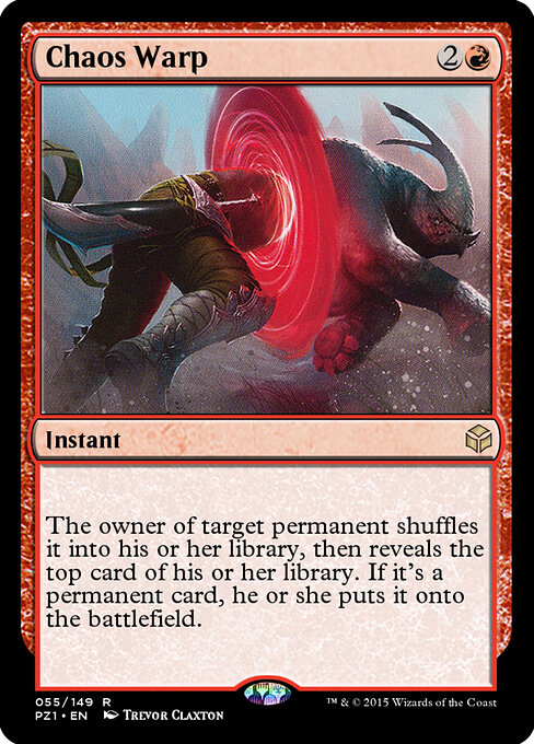 Chaos Warp — Legendary Cube Prize Pack #55, art by Trevor Claxton