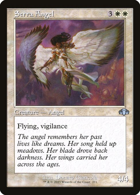 Serra Angel — Dominaria Remastered #271, art by Donato Giancola