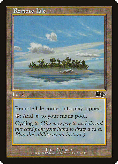 Remote Isle — Urza's Saga #324, art by Ciruelo