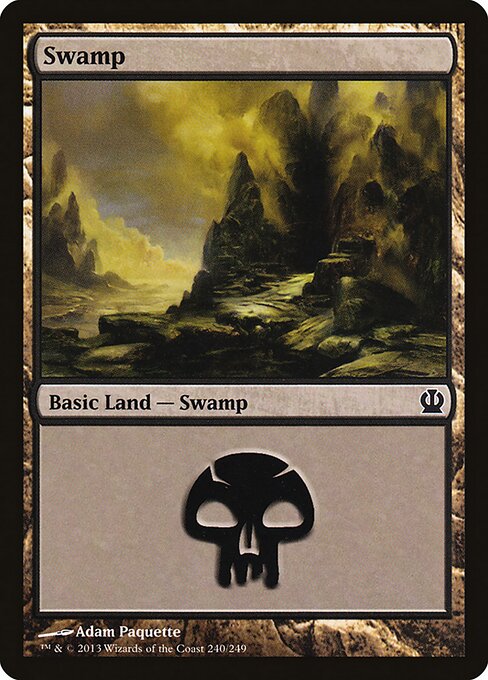 Swamp — Theros #240, art by Adam Paquette