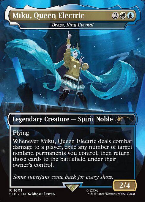 Brago, King Eternal — Miku, Queen Electric — Secret Lair Drop #1601, art by Micah Epstein