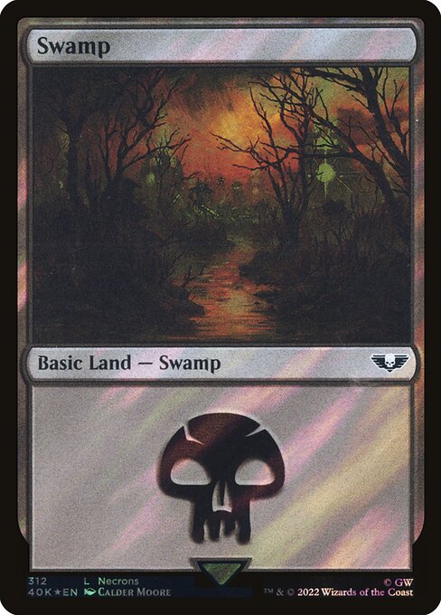 Swamp — Warhammer 40,000 Commander #312★, art by Calder Moore