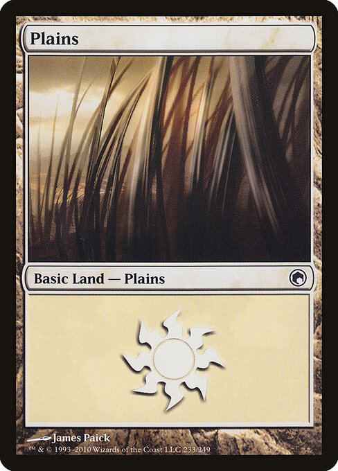 Plains — Scars of Mirrodin #233, art by James Paick
