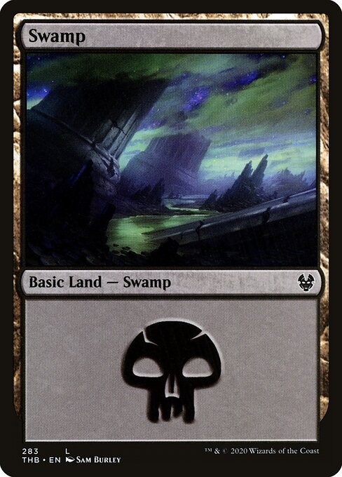 Swamp — Theros Beyond Death #283, art by Sam Burley