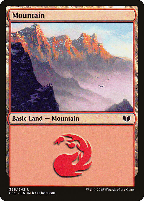 Mountain — Commander 2015 #338, art by Karl Kopinski