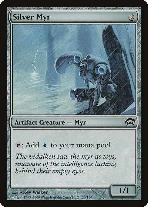 Silver Myr — Planechase #126, art by Kev Walker