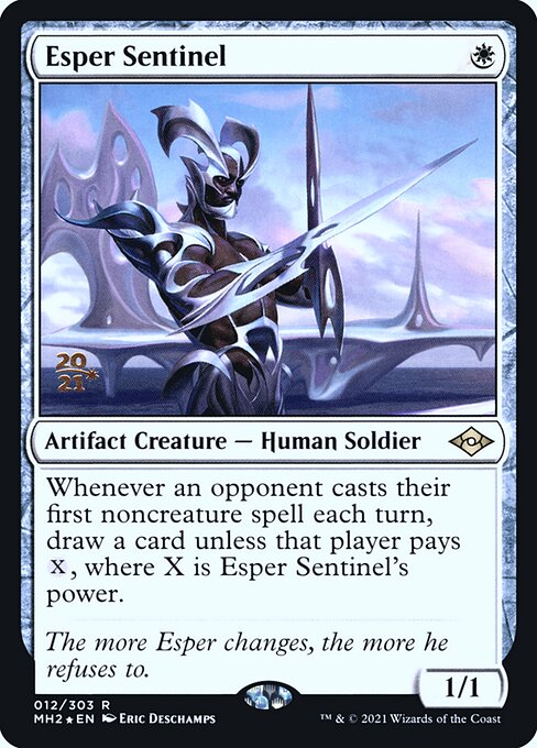 Esper Sentinel — Modern Horizons 2 Promos #12s, art by Eric Deschamps