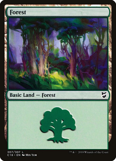 Forest — Commander 2018 #307, art by Min Yum