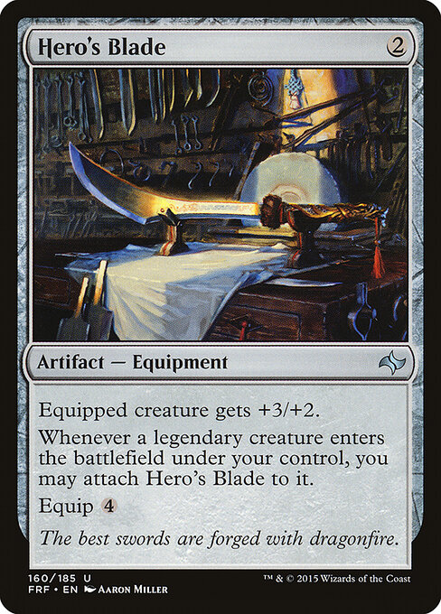 Hero's Blade — Fate Reforged #160, art by Aaron Miller