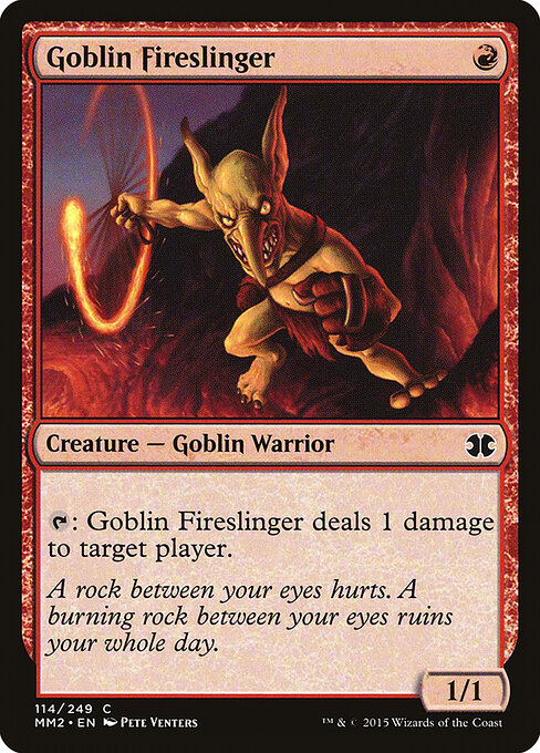 Goblin Fireslinger — Modern Masters 2015 #114, art by Pete Venters
