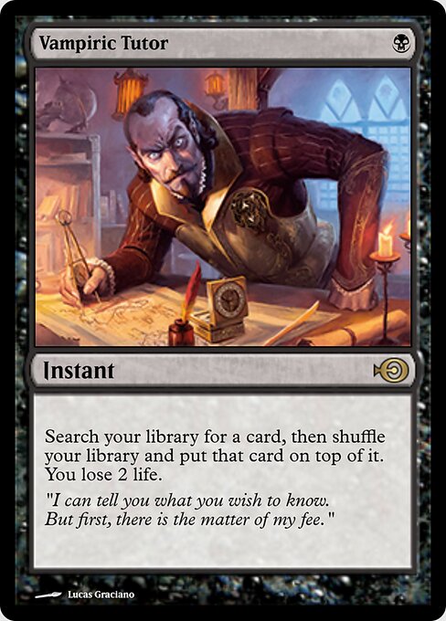 Vampiric Tutor — Magic Online Promos #68053, art by Lucas Graciano