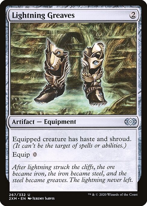 Lightning Greaves — Double Masters #267, art by Jeremy Jarvis
