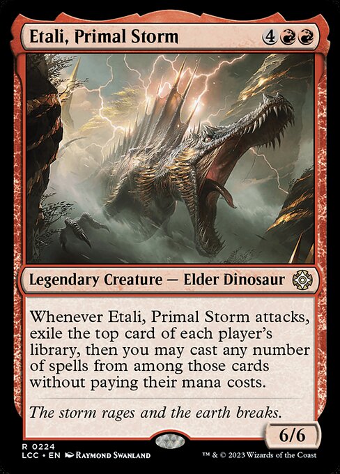 Etali, Primal Storm — The Lost Caverns of Ixalan Commander #224, art by Raymond Swanland
