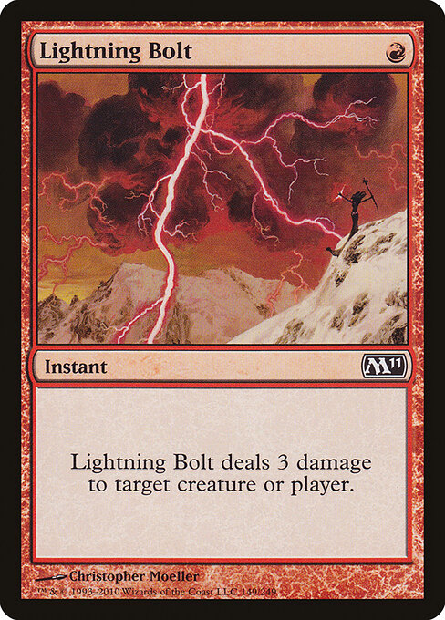 Lightning Bolt — Magic 2011 #149, art by Christopher Moeller
