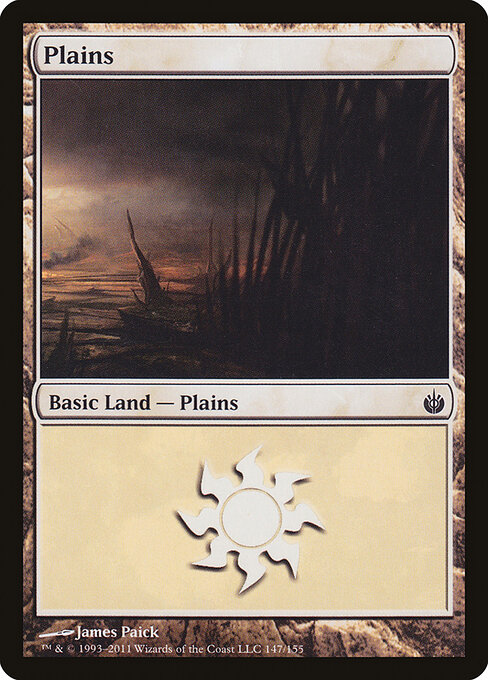Plains — Mirrodin Besieged #147, art by James Paick