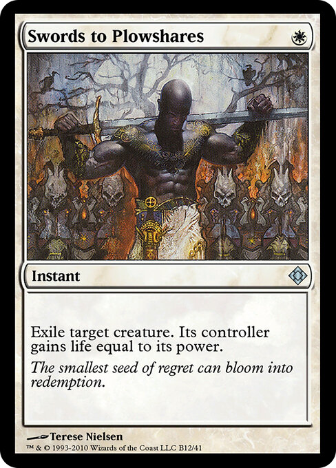 Swords to Plowshares — Magic Online Theme Decks #B12, art by Terese Nielsen