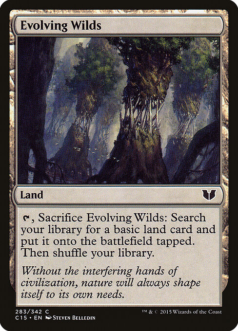 Evolving Wilds — Commander 2015 #283, art by Steven Belledin