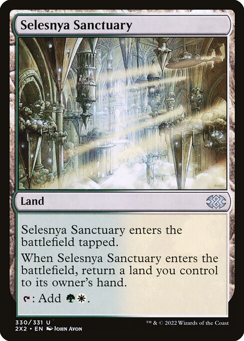 Selesnya Sanctuary — Double Masters 2022 #330, art by John Avon