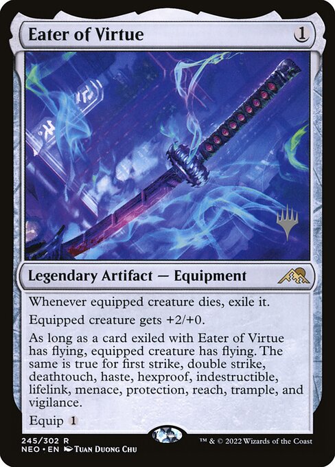 Eater of Virtue — Kamigawa: Neon Dynasty Promos #245p, art by Tuan Duong Chu