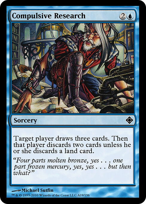 Compulsive Research — Magic Online Theme Decks #A19, art by Michael Sutfin