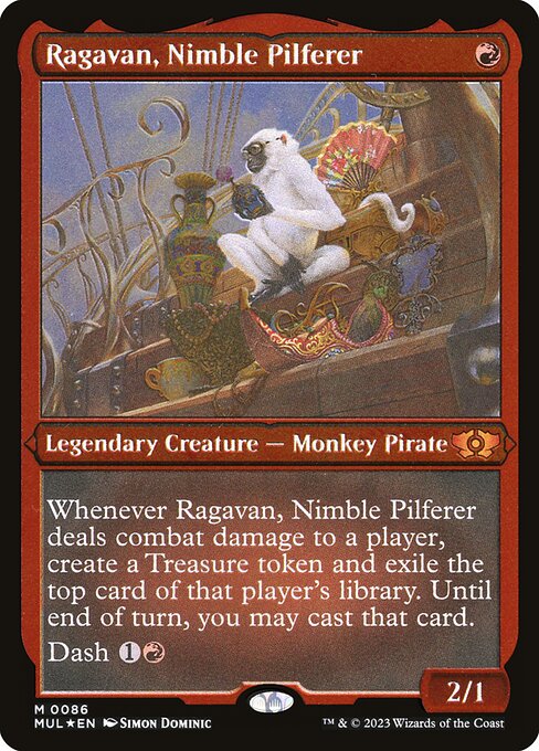 Ragavan, Nimble Pilferer — Multiverse Legends #86, art by Simon Dominic