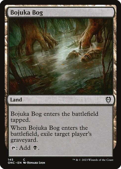 Bojuka Bog — Phyrexia: All Will Be One Commander #145, art by Howard Lyon