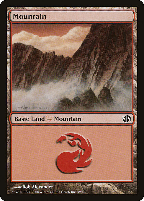 Mountain — Duel Decks: Jace vs. Chandra #59, art by Rob Alexander