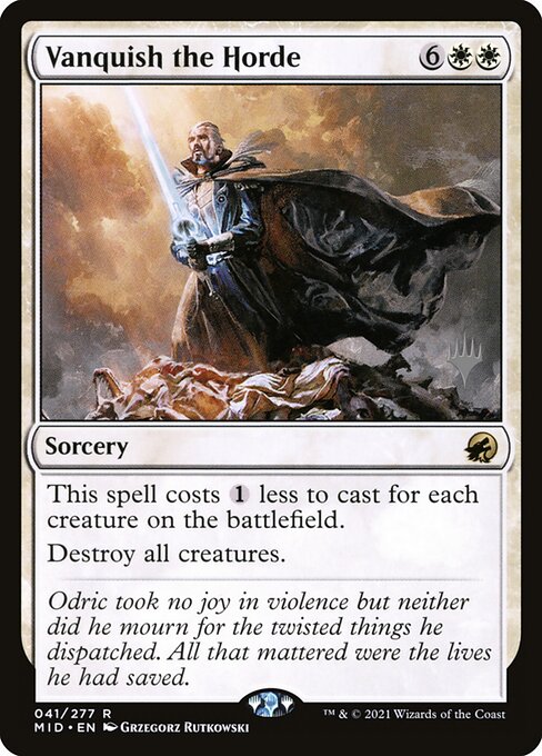 Vanquish the Horde — Innistrad: Midnight Hunt Promos #41p, art by Grzegorz Rutkowski