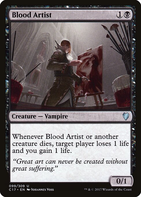 Blood Artist — Commander 2017 #99, art by Johannes Voss