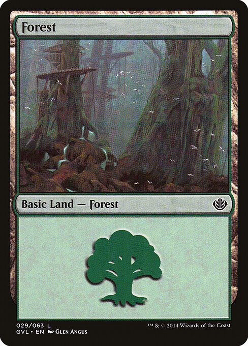 Forest — Duel Decks Anthology: Garruk vs. Liliana #29, art by Glen Angus
