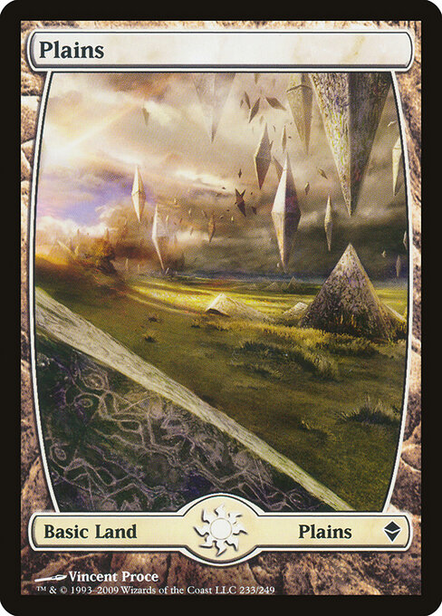 Plains — Zendikar #233, art by Vincent Proce