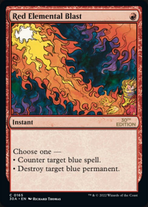 Red Elemental Blast — 30th Anniversary Edition #165, art by Richard Thomas