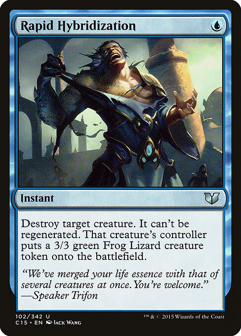 Rapid Hybridization — Commander 2015 #102, art by Jack Wang