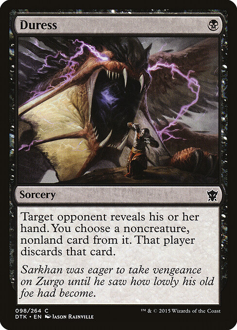 Duress — Dragons of Tarkir #98, art by Jason Rainville