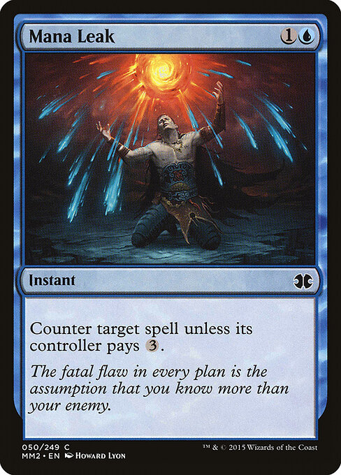 Mana Leak — Modern Masters 2015 #50, art by Howard Lyon