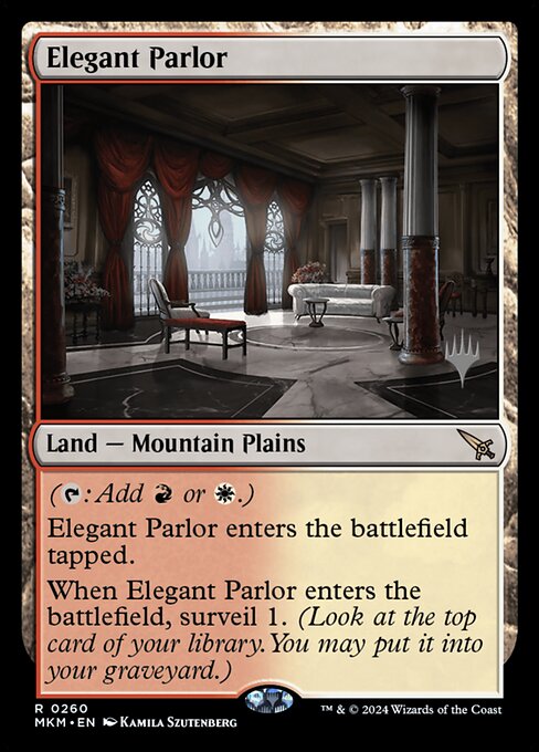 Elegant Parlor — Murders at Karlov Manor Promos #260p, art by Kamila Szutenberg