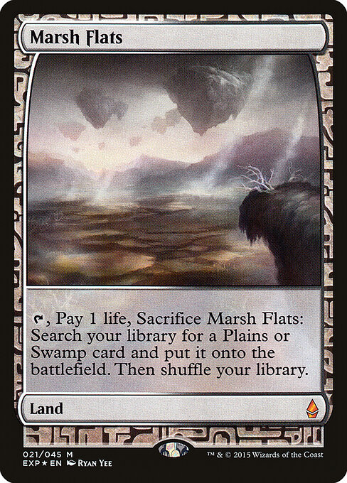 Marsh Flats — Zendikar Expeditions #21, art by Ryan Yee